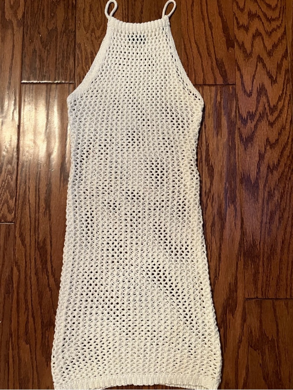 White Fox Crochet Cover Up Size Small in White